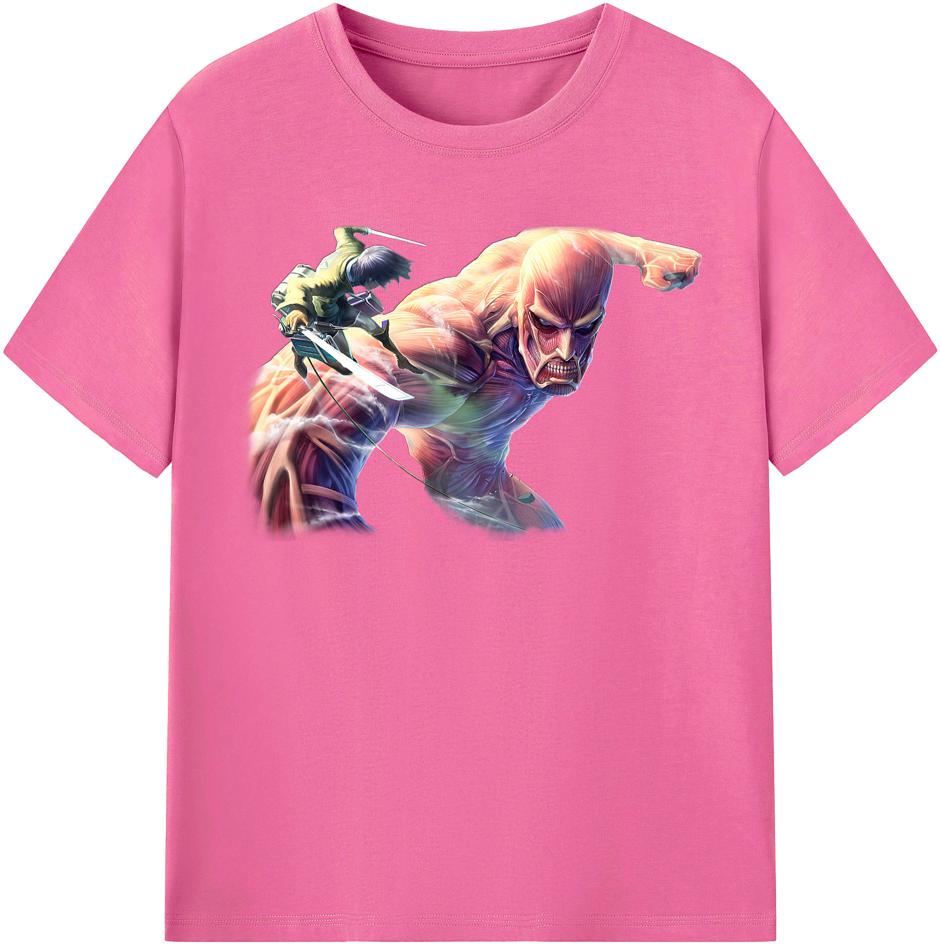 （画像用） 進撃の巨人 Attack on Titan レディースカジュアルプリントTシャツ（綿100％）